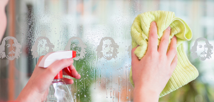 Cleaning a glass pane
