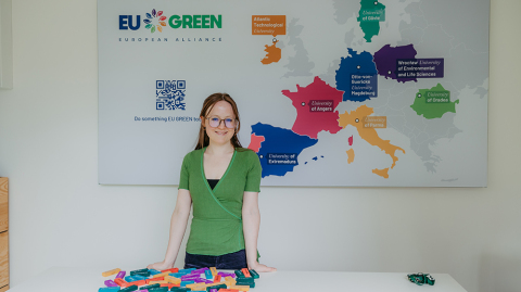 Alexandra Reilly at the EU GREEN Pavilion (c) Jana Dünnhaupt, University of Magdeburg