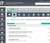 Screenshot Forschungsdatenbank